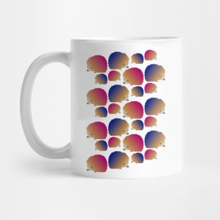 Happy Hedgehog Family Pattern Mug